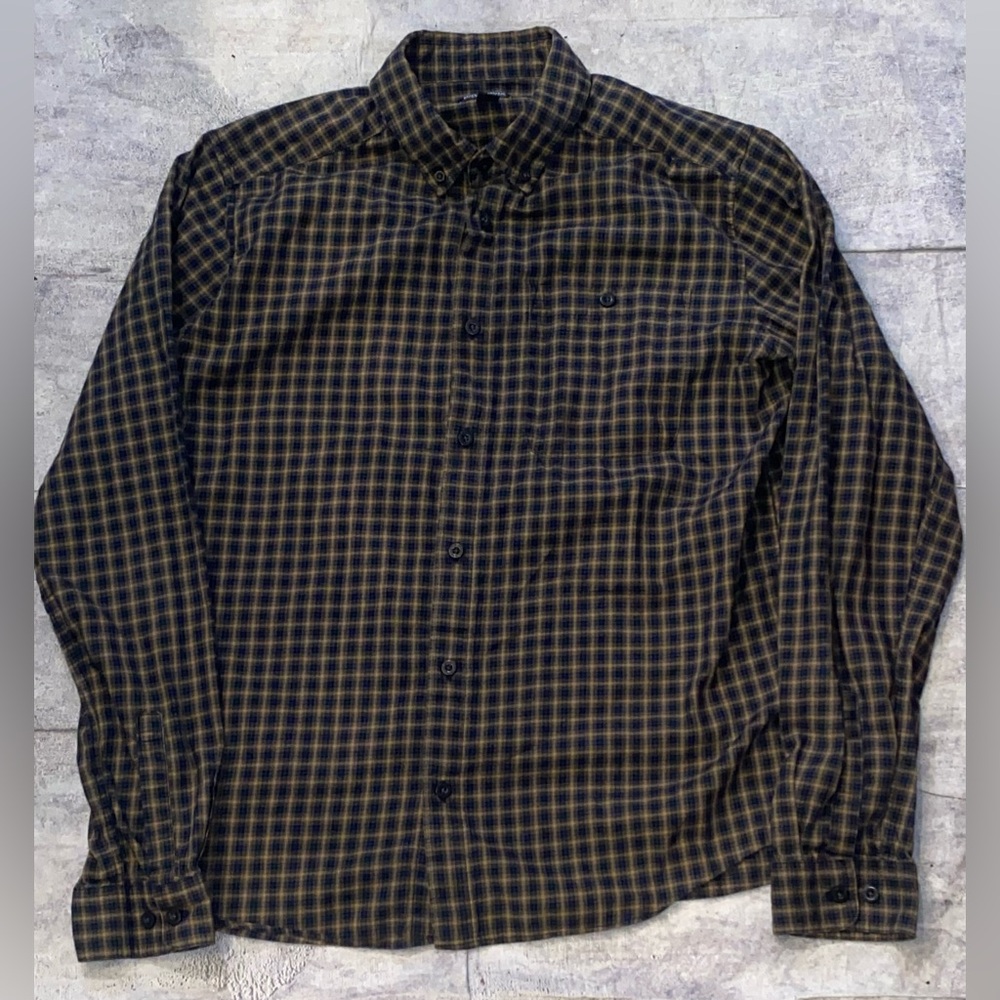 Patagonia Organic Cotton Flannel Plaid Check Button Up Down Long Sleeve Shirt M